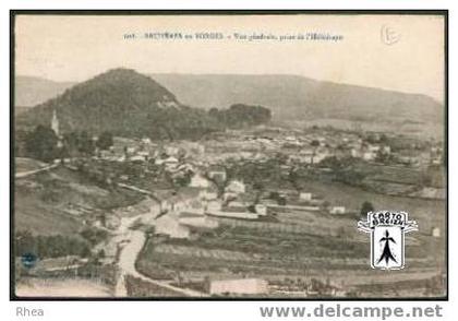 88 Bruyères - 608 - BRUYERES-en-VOSGES - Vue générale, prise de l'Hélédraye - cpa