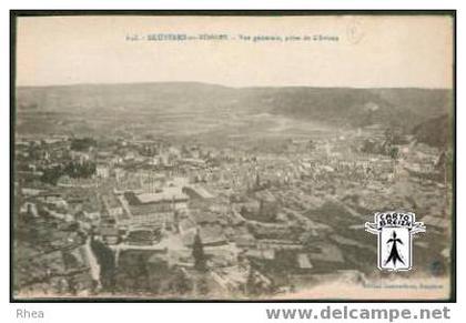 88 Bruyères - 648 - BRUYERES-en-VOSGES - Vue générale, prise de l'Avison - cpa