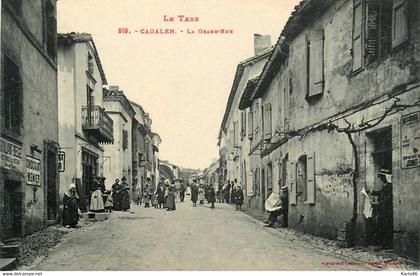 cadalen * la grand rue * villageois