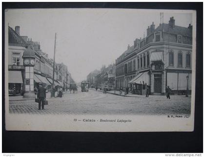 CPA  lot de 2 cartes Pas de Calais   -  Calais  "  Boulevard Lafayette  "