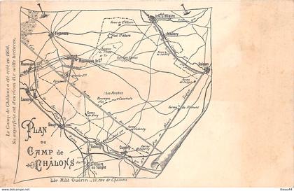 ¤¤  -  CAMP de CHALONS  -  MOURMELON  -   Plan du Camp   -  Carte    -   ¤¤