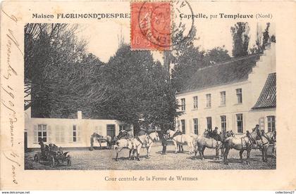 59- CAPELLE - MAISON FLORIMOND-DESPREZ- A CAPELLE, PAR TEMPLEUVE, COUR CENTRALE DE LA FERME DE WATTINES