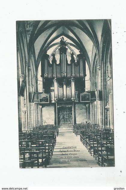 CARENTAN (MANCHE) EGLISE NOTRE DAME BUFFET D'ORGUE DU XVIII E SIECLE