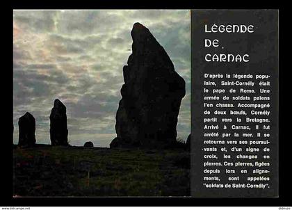 56 - Carnac - Légende de Carnac - Alignements mégalithiques - Menhirs - CPM - Voir Scans Recto-Verso