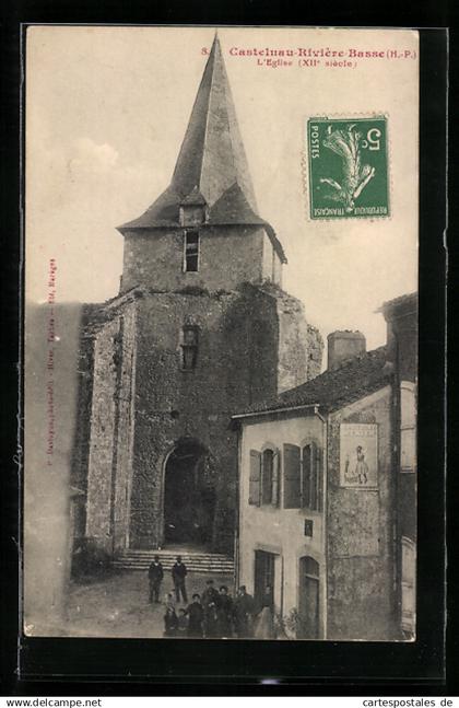 CPA Castelnau-Rivière-Basse, L`Eglise