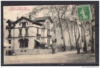 66 - Céret - Café du Sport et Boulevard de la Sous-Préfécture