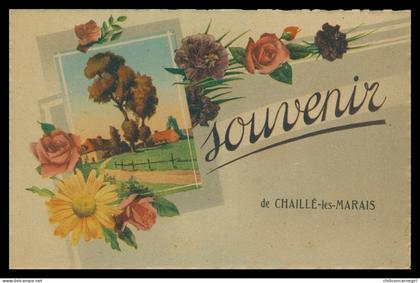 * Fantaisie - Illustration - Souvenir de CHAILLE LES MARAIS - Fleurs - Champ - Edit. ROB