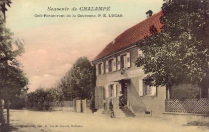 CHALAMPE ... SOUVENIR ... CAFE RESTAURANT DE LA COURONNE P. E. LUCAS