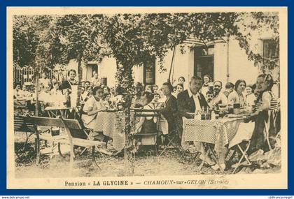 CHAMOUX SUR GELON - Pension " La Glycine " - Très Animée avec Serveuse - Edit. ABEILLE