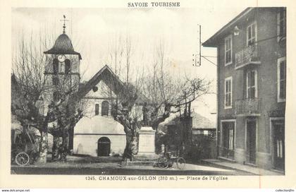 CPA FRANCE 73 "Chamoux sur Gelon, Place de l'église"