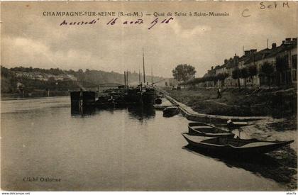 CPA CHAMPAGNE-sur-SEINE - Quai de SEINE a St-MAMMES (436045)