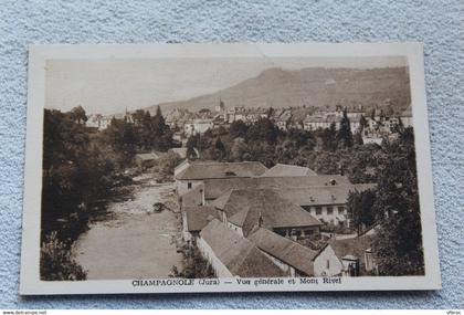 Champagnole, vue générale et mont Rivel, Jura 39