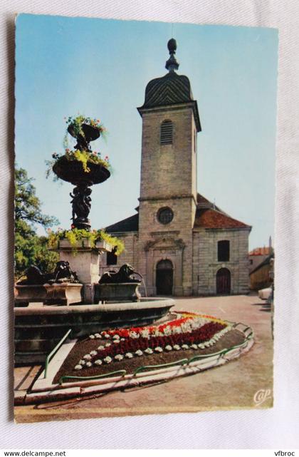 Cpm, Champagnole, place de l'église, Jura 39