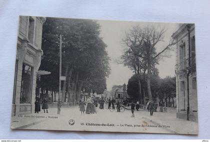 Château du Loir, la place prise de l'avenue du Mans, Sarthe 72