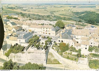 CPSM Château-Landon vue aérienne