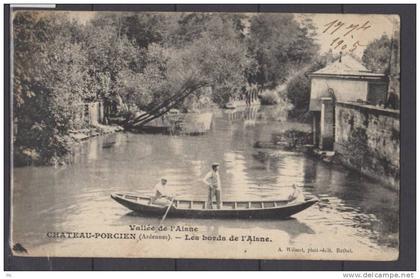 08 - Vallée de l'Aisne - Chateau-Porcien (Ardennes) - Les Bords de l'Aisne  - Barque