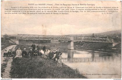 CPA Carte postale   France Passy-sur-Marne  Pont de Passy-sur-Marne et Reuilly-Sauvigny VM85295