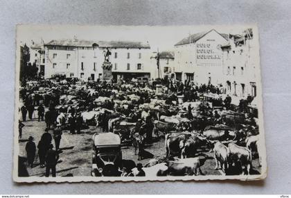 Cpsm 1954, Châteauneuf de Randon, la foire, Lozère 48