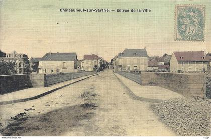 CPA Châteauneuf-sur-Sarthe Entrée de la Ville