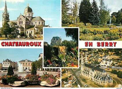 36 - Chateauroux - Multivues - Fleurs - Flamme Postale de Chateauroux - CPM - Voir Scans Recto-Verso