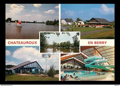 36 - Chateauroux - Multivues - Piscine - Flamme Postale de Chateauroux - CPM - Voir Scans Recto-Verso