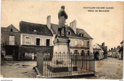 CPA CHATILLON-COLIGNY-Statue de Becquerel (264593)