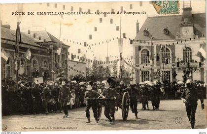 CPA FETE DE CHATILLON-COLIGNY - Concours de Pompes (213041)