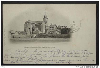 58 Châtillon-en-Bazois carte nuage eglise    D58D  K58065K  C58065C RH057597