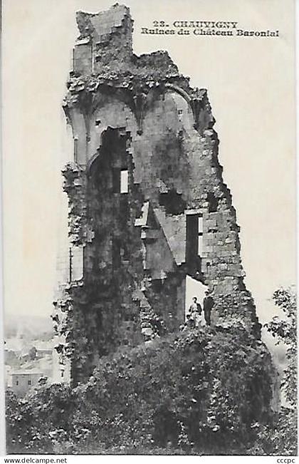 CPA Chauvigny Ruines du Château Baronial