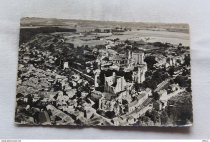 Cpsm, Chauvigny, vue générale prise en avion, Yonne 89