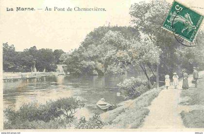 94 - Chennevières sur Marne - La Marne - Au Pont de Chennevières - CPA - Voir Scans Recto-Verso