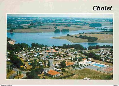 49 - Cholet - Le camping sur le lac de Ribou - Vue aérienne - Flamme Postale de Cholet - CPM - Voir Scans Recto-Verso