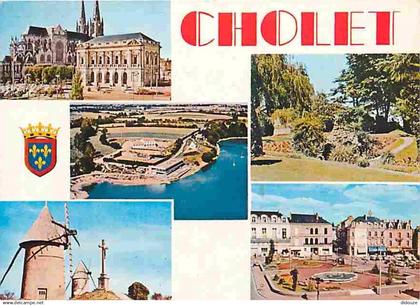 49 - Cholet - Multivues - Blasons - Flamme Postale de Cholet - CPM - Voir Scans Recto-Verso