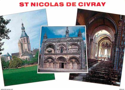 86 - Civray - Eglise Saint Nicolas - Multivues - CPM - Voir Scans Recto-Verso