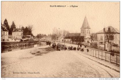 CLAYE-SOUILLY L'EGLISE ENFANTS CARTE TOILE