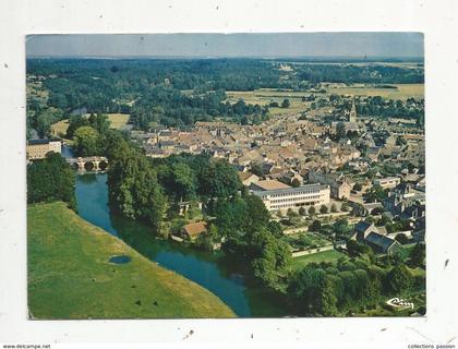 cp , 28 , CLOYES SUR LOIR ,  vue générale aérienne ,  voyagée