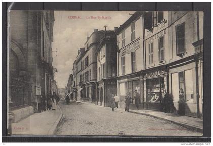 16 - Cognac - La Rue St Martin + Cachet " Gare de Cognac "