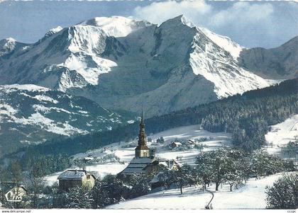 CPSM Combloux L'Eglise face au Mont-Blanc