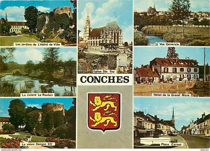 27 - Conches en Ouche - Multivues - Blasons - CPM - Voir Scans Recto-Verso