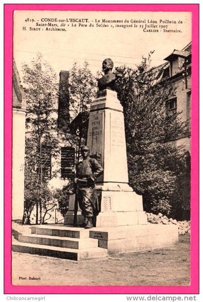 Condé sur l´Escaut - Le Monument du Général Léon Poilloüe de Saint-Mars dit " Le Pére Soldat " le 23 Juillet 1907