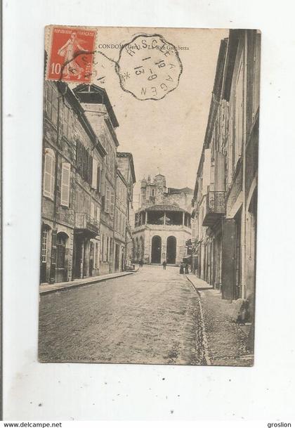 CONDOM (GERS) LA RUE GAMBETTA (PETITE ANIMATION) 1913