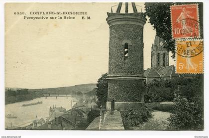 CPA - Carte postale - France - Conflans Saint Honorine - Perspective sur la Seine - 1921 (CP1934)