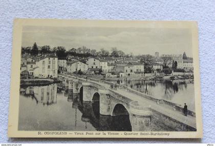 Confolens, vieux pont sur la Vienne, quartier saint Barthélemy, Charente 16