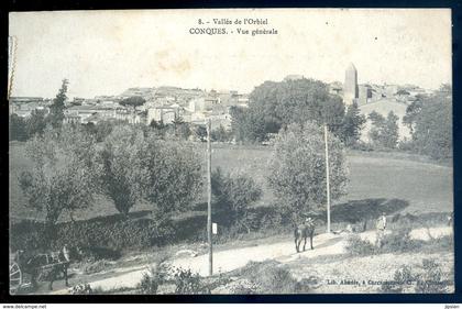 cpa du 11  Conques vue générale -- Vallée de l' Orbiel     AFS8