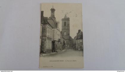 COULANGES SUR YONNE La Place de la Mairie  89 Yonne France Carte Postale Postcard CPA