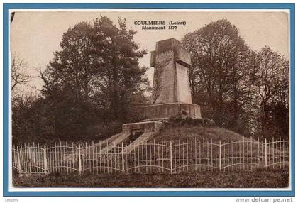 45 - COULMIERS --    Monument 1870