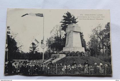 Coulmiers, anniversaire du 9 novembre 1870, les autorités devant l'ossuaire, Militaria, Loiret 45