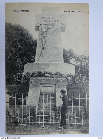 CPA 45 LOIRET - COULMIERS - Le monument