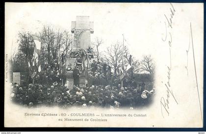 cpa du 45  environs Orléans Coulmiers - anniversaire du Combat au Monument de Coulmiers   JA22-25