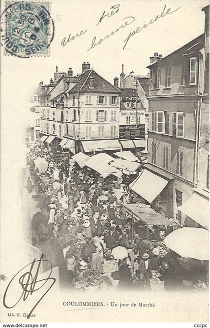 CPA Coulommiers Un jour de Marché